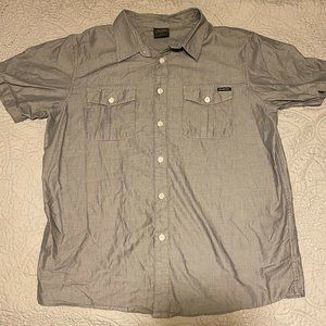 Mens Oakley Short Sleeve Button Up Shirt - Large